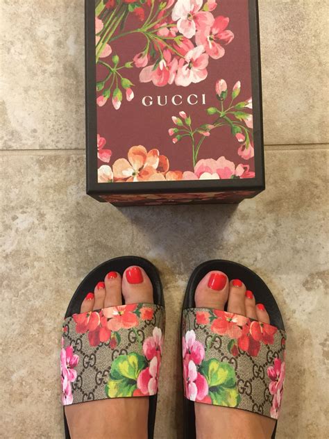 gucci floral print slides|Gucci floral slides dupe.